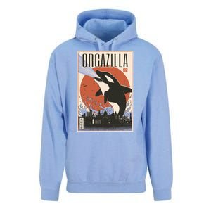 Orcazilla Japanese Poster Orca Unisex Surf Hoodie