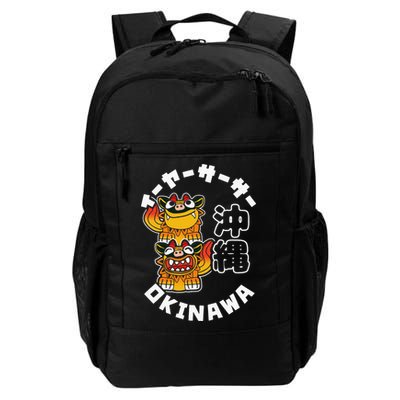 Okinawa Japan Shisa Guardian Lions Okinawa Japanese Kanji Backpack