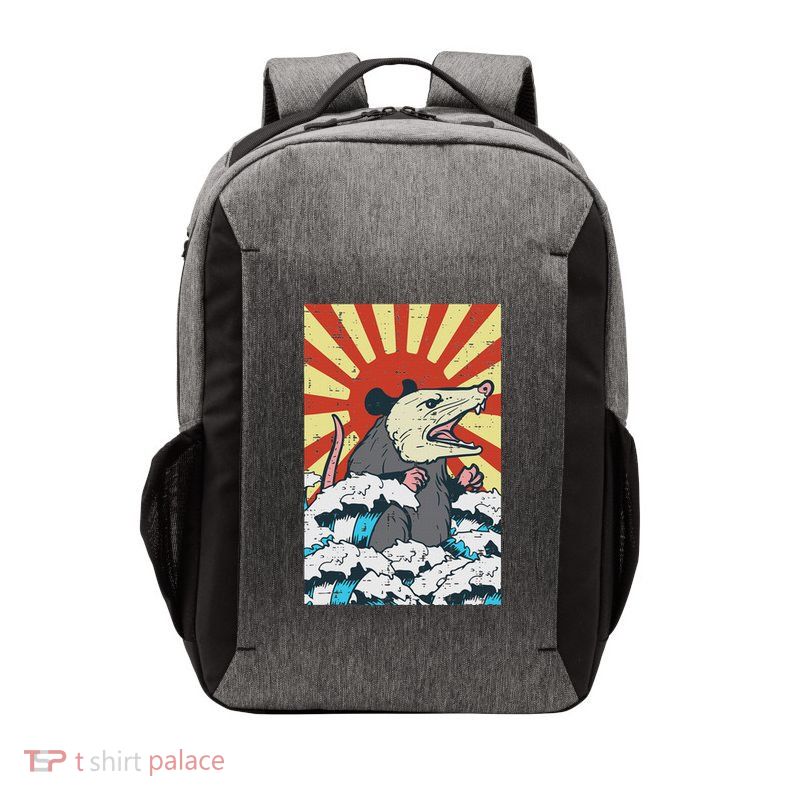 Opossum Japan Sun Wave Vintage Possum Monster Vector Backpack