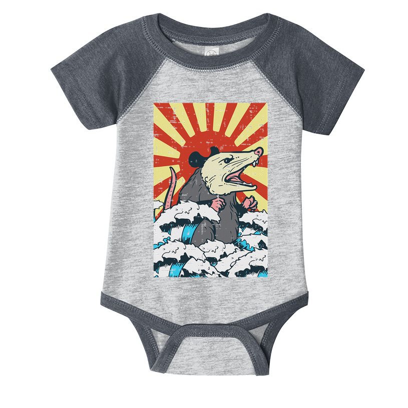 Opossum Japan Sun Wave Vintage Possum Monster Infant Baby Jersey Bodysuit