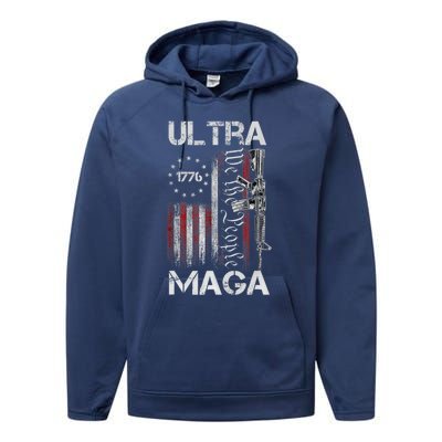 Of July Trump 2024 Funny Gift Performance Fleece Hoodie