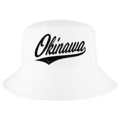 Okinawa Japan Varsity Script Retro Vintage Sports Style Cool Comfort Performance Bucket Hat