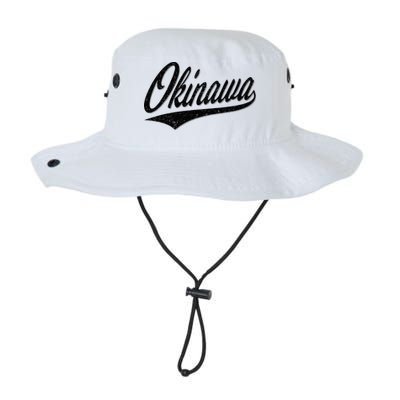 Okinawa Japan Varsity Script Retro Vintage Sports Style Bucket Hat