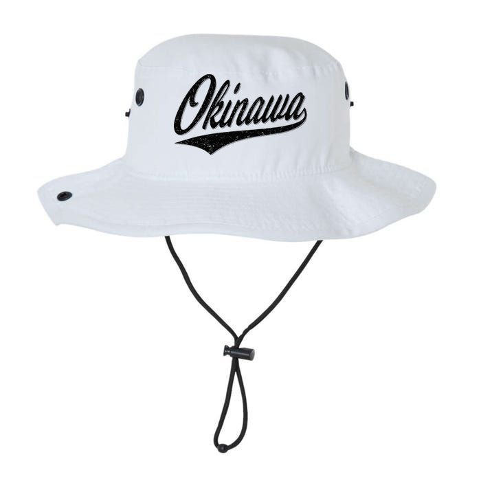 Okinawa Japan Varsity Script Retro Vintage Sports Style Bucket Hat