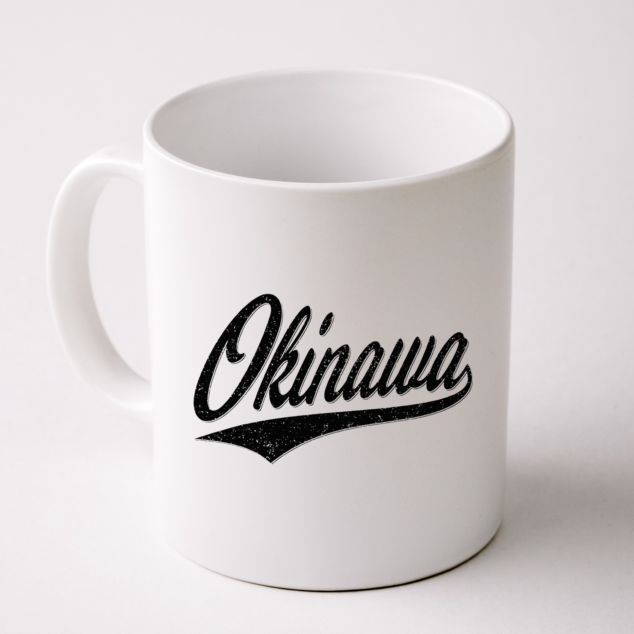 Okinawa Japan Varsity Script Retro Vintage Sports Style Mug