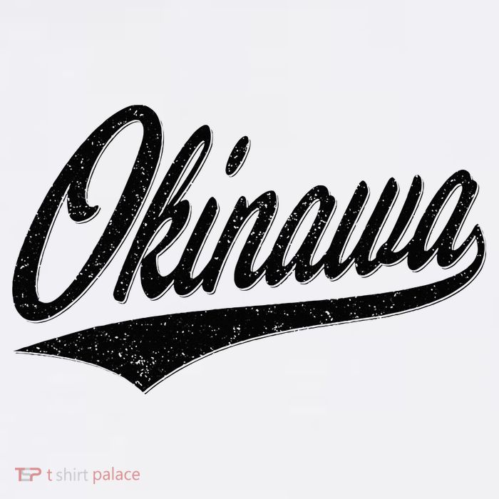 Okinawa Japan Varsity Script Retro Vintage Sports Style Flatbill Hat