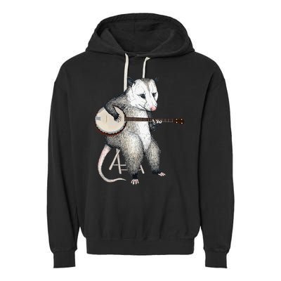 Opossum Japanese Wave Funny Vintage Possum Lover Garment-Dyed Fleece Hoodie