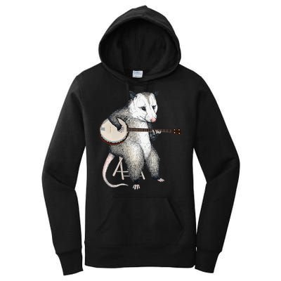 Opossum Japanese Wave Funny Vintage Possum Lover Women's Pullover Hoodie