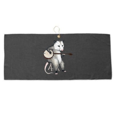 Opossum Japanese Wave Funny Vintage Possum Lover Large Microfiber Waffle Golf Towel