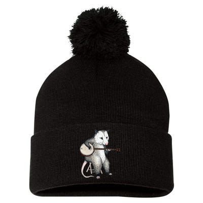 Opossum Japanese Wave Funny Vintage Possum Lover Pom Pom 12in Knit Beanie
