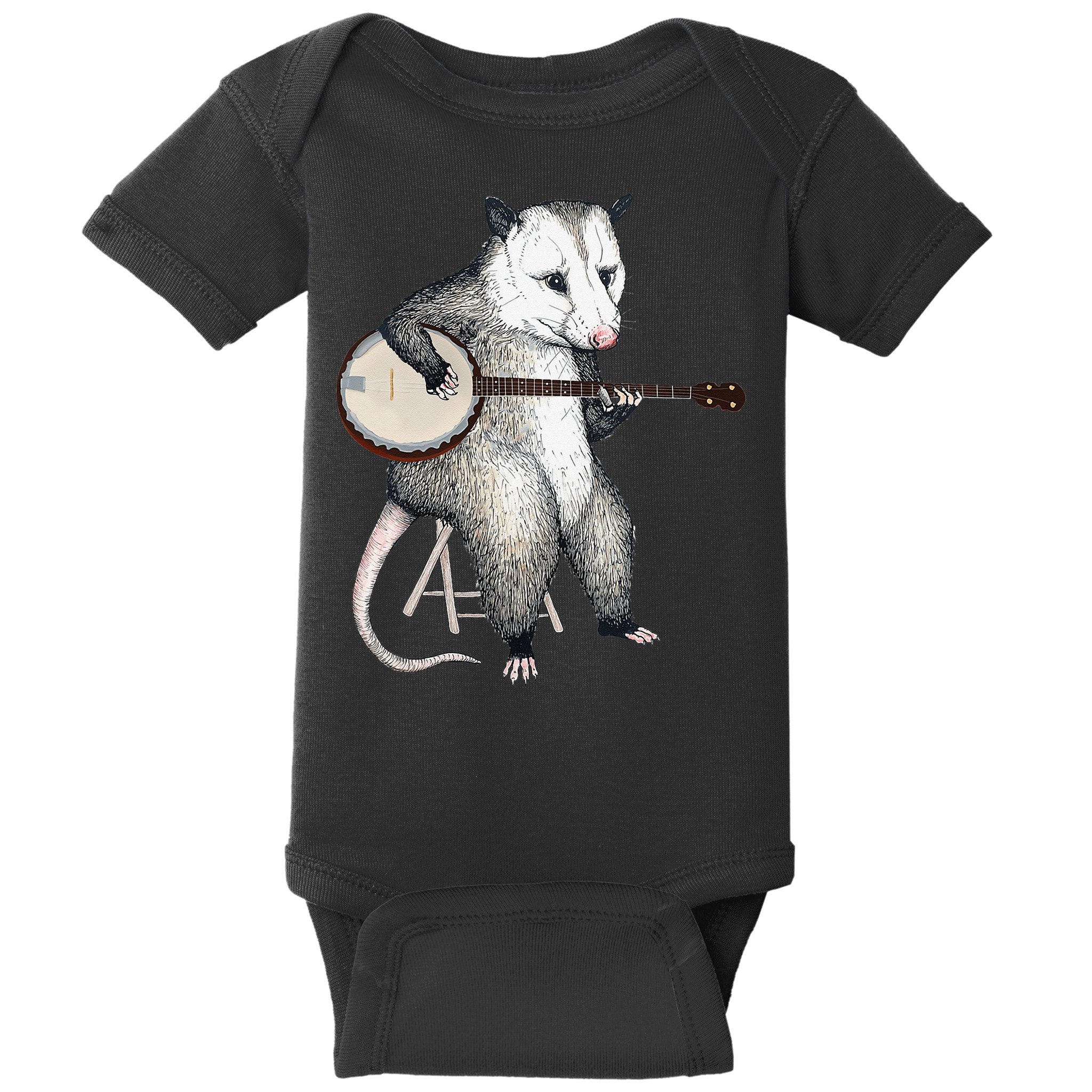 Opossum Japanese Wave Funny Vintage Possum Lover Baby Bodysuit