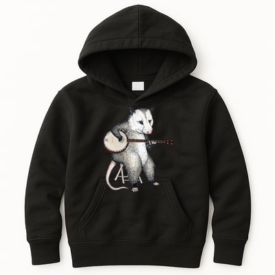 Opossum Japanese Wave Funny Vintage Possum Lover Kids Hoodie