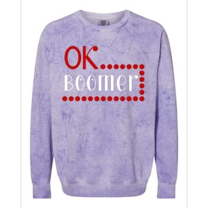 Ok Boomer Colorblast Crewneck Sweatshirt