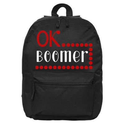 Ok Boomer 16 in Basic Backpack