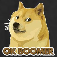 Ok Boomer Doge 7 Panel Mesh Trucker Snapback Hat