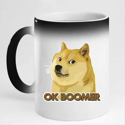 Ok Boomer Doge 11oz Black Color Changing Mug