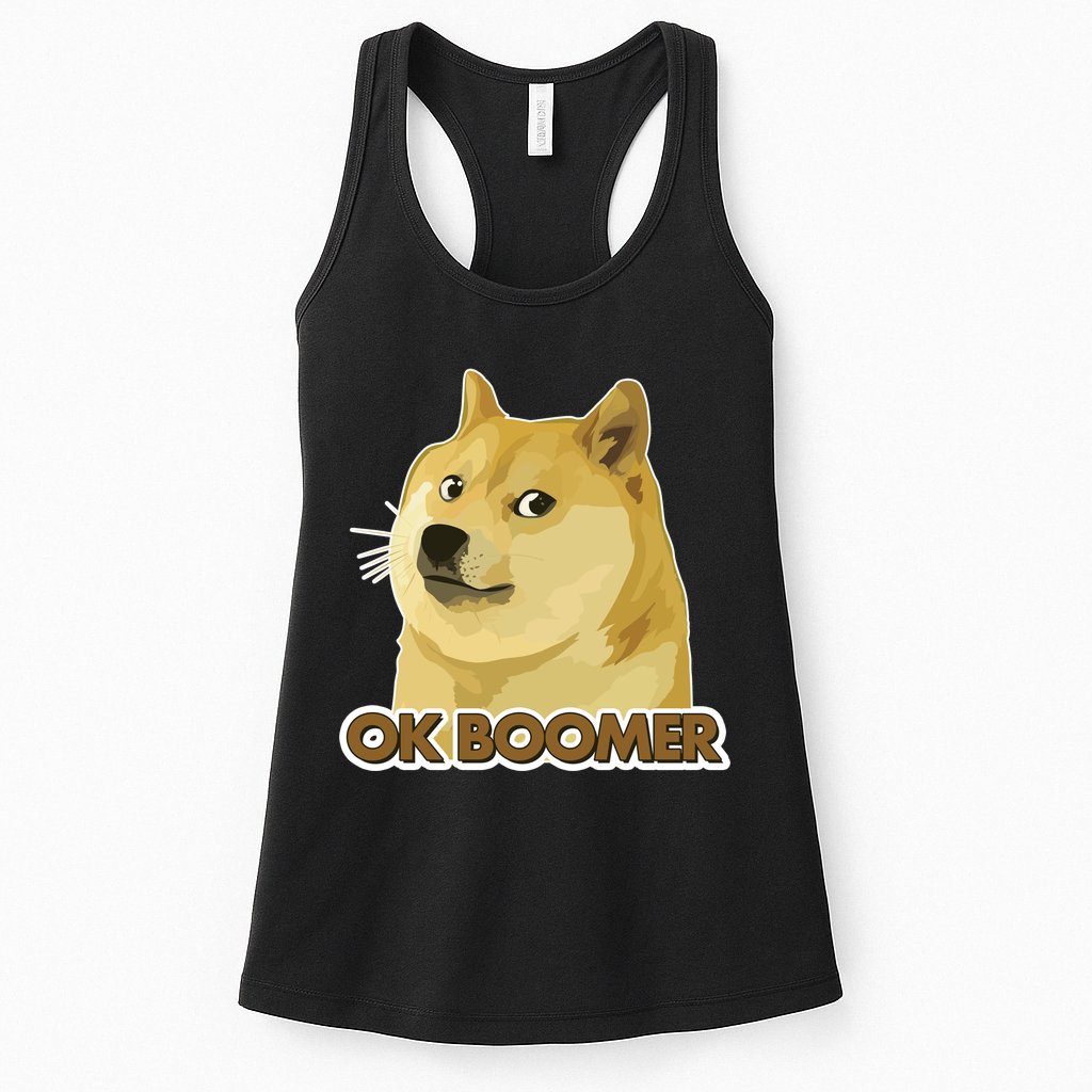 Ok Boomer Doge Womens Tank Top