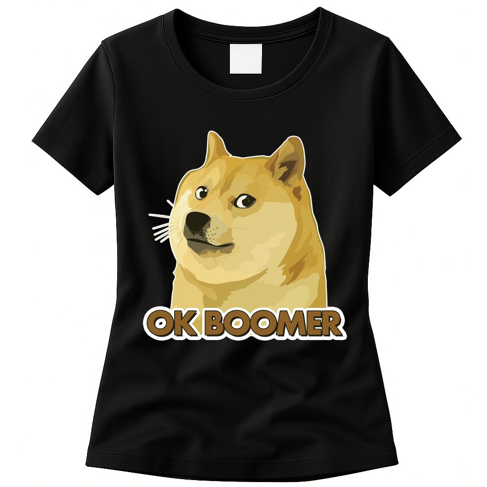 Ok Boomer Doge Womens T-Shirt