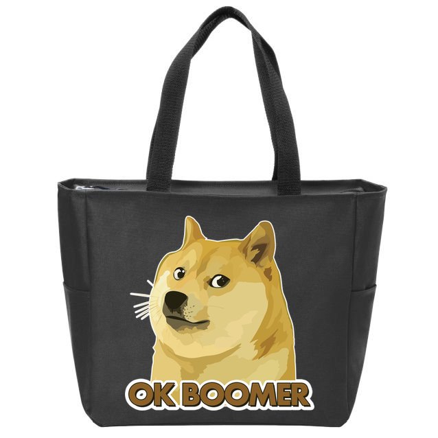 Ok Boomer Doge Zip Tote Bag