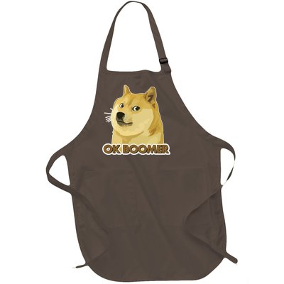 Ok Boomer Doge Full-Length Apron With Pockets