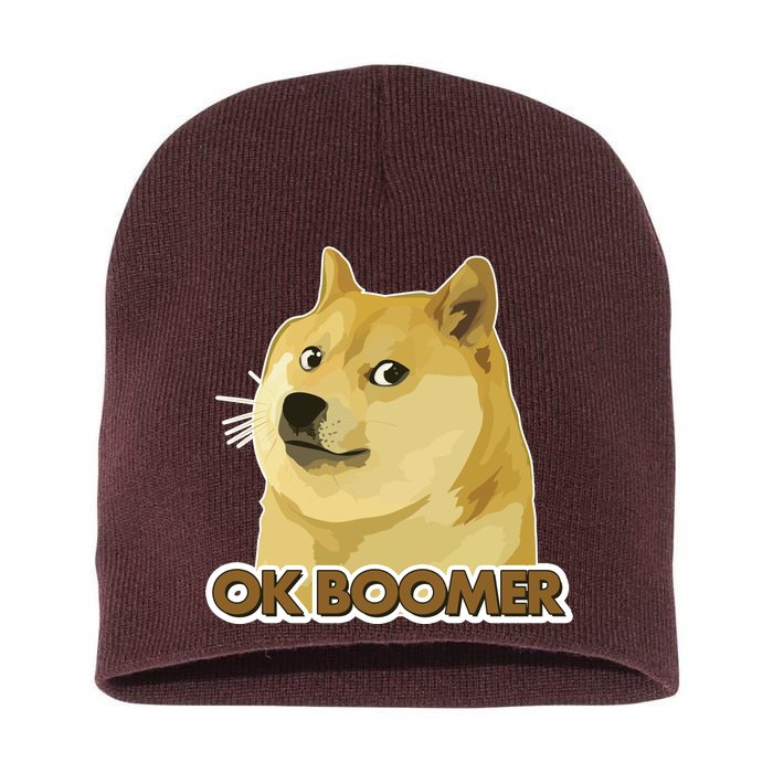 Ok Boomer Doge Short Acrylic Beanie