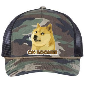 Ok Boomer Doge Retro Rope Trucker Hat Cap