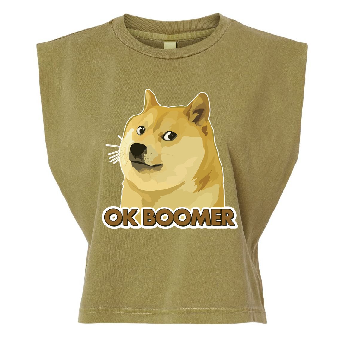 Ok Boomer Doge Garment-Dyed Women's Muscle Tee