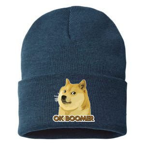 Ok Boomer Doge Sustainable Knit Beanie