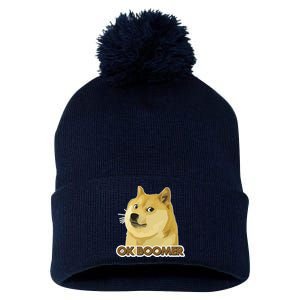 Ok Boomer Doge Pom Pom 12in Knit Beanie