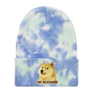 Ok Boomer Doge Tie Dye 12in Knit Beanie