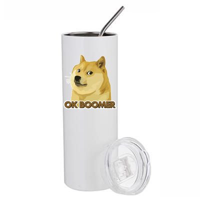 Ok Boomer Doge Stainless Steel Tumbler