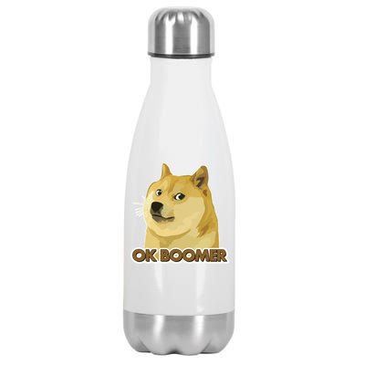 Ok Boomer Doge Stainless Steel Insulated Water Bottle