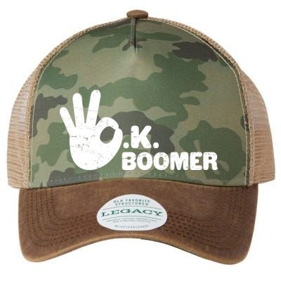 OK Boomer Funny Millenial OK Clapback Sarcasm Legacy Tie Dye Trucker Hat