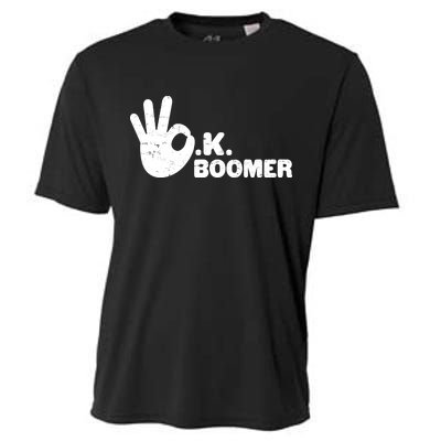 OK Boomer Funny Millenial OK Clapback Sarcasm Cooling Performance Crew T-Shirt