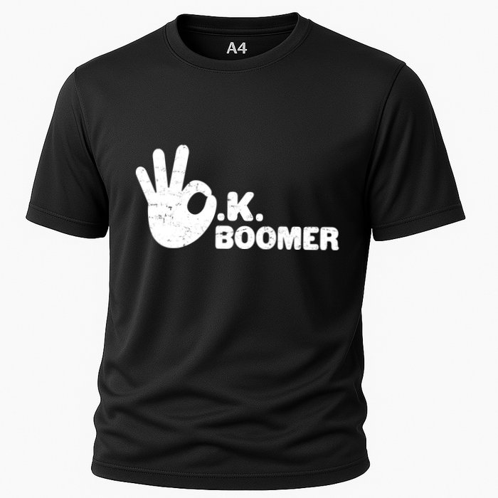 OK Boomer Funny Millenial OK Clapback Sarcasm Cooling Performance Crew T-Shirt