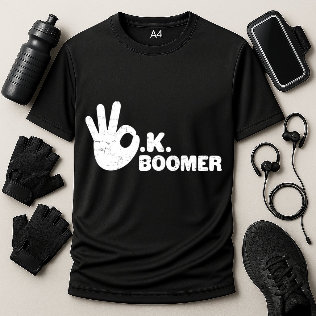 OK Boomer Funny Millenial OK Clapback Sarcasm Cooling Performance Crew T-Shirt