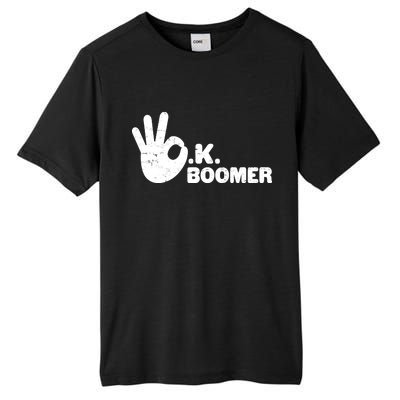 OK Boomer Funny Millenial OK Clapback Sarcasm Tall Fusion ChromaSoft Performance T-Shirt