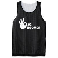 OK Boomer Funny Millenial OK Clapback Sarcasm Mesh Reversible Basketball Jersey Tank