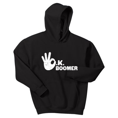 OK Boomer Funny Millenial OK Clapback Sarcasm Kids Hoodie