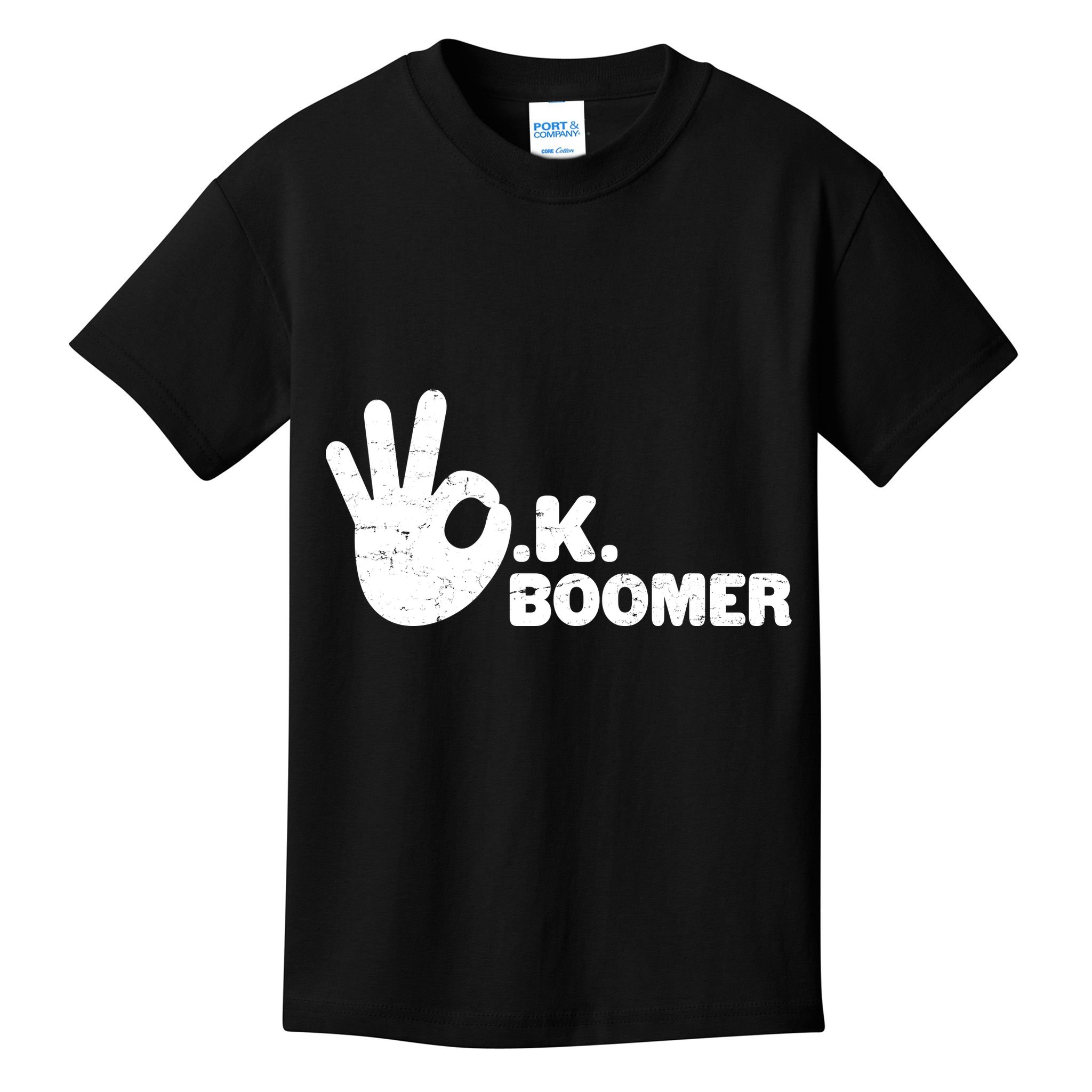 OK Boomer Funny Millenial OK Clapback Sarcasm Kids T-Shirt