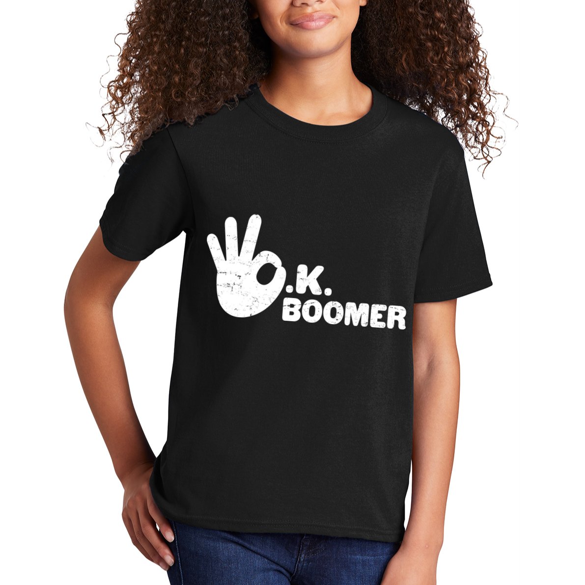 OK Boomer Funny Millenial OK Clapback Sarcasm Kids T-Shirt