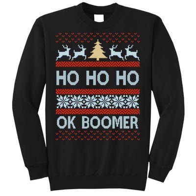 Ok Boomer Funny Ugly Christmas Sweater Ho Ho Ho  Sweatshirt