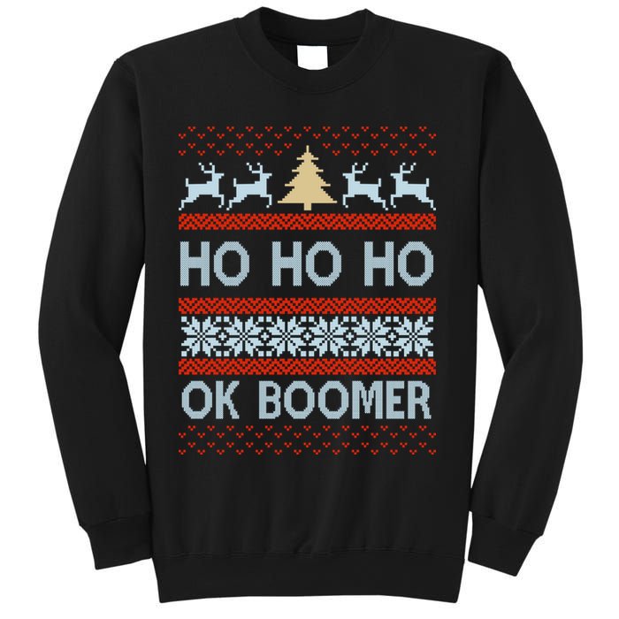 Ok Boomer Funny Ugly Christmas Sweater Ho Ho Ho  Sweatshirt