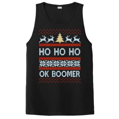 Ok Boomer Funny Ugly Christmas Sweater Ho Ho Ho  PosiCharge Competitor Tank