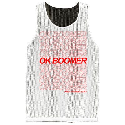 Ok Boomer Have a Terrible Day Mesh Reversible Basketball Jersey Tank