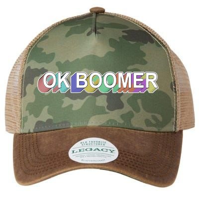 Ok Boomer Retro 80's Colors Legacy Tie Dye Trucker Hat