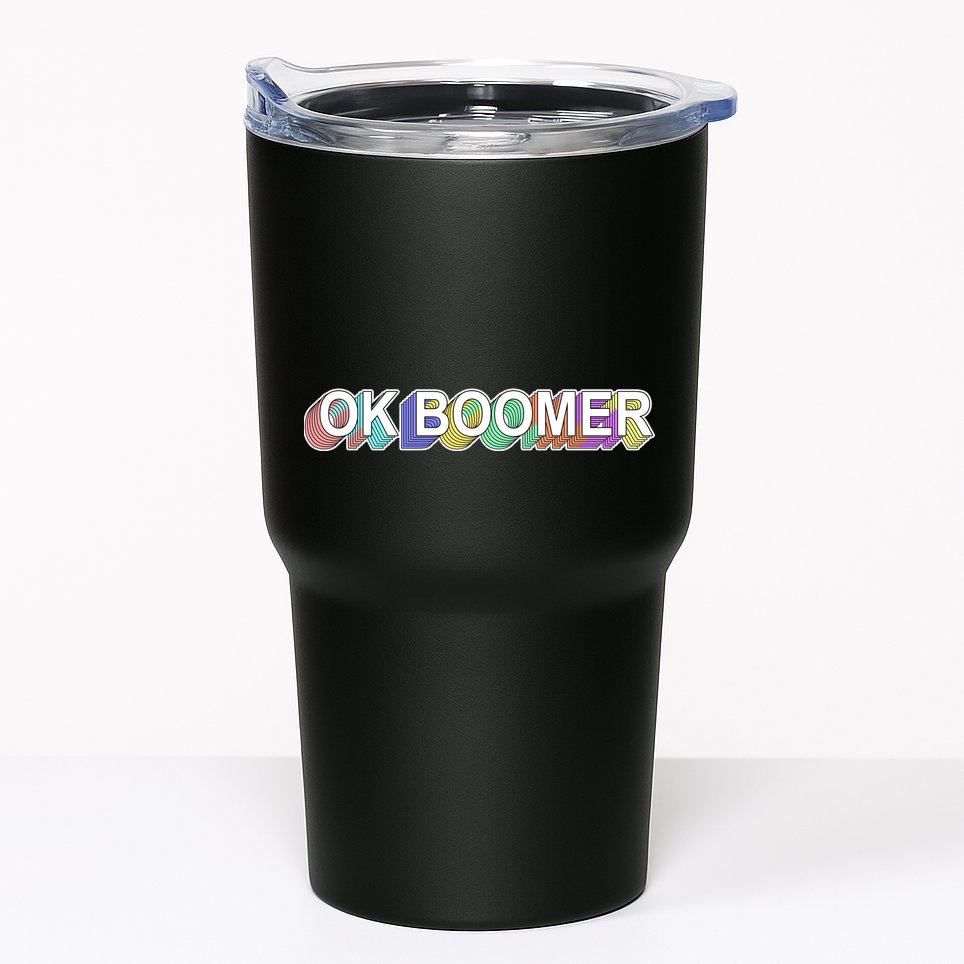 Ok Boomer Retro 80's Colors Tumbler