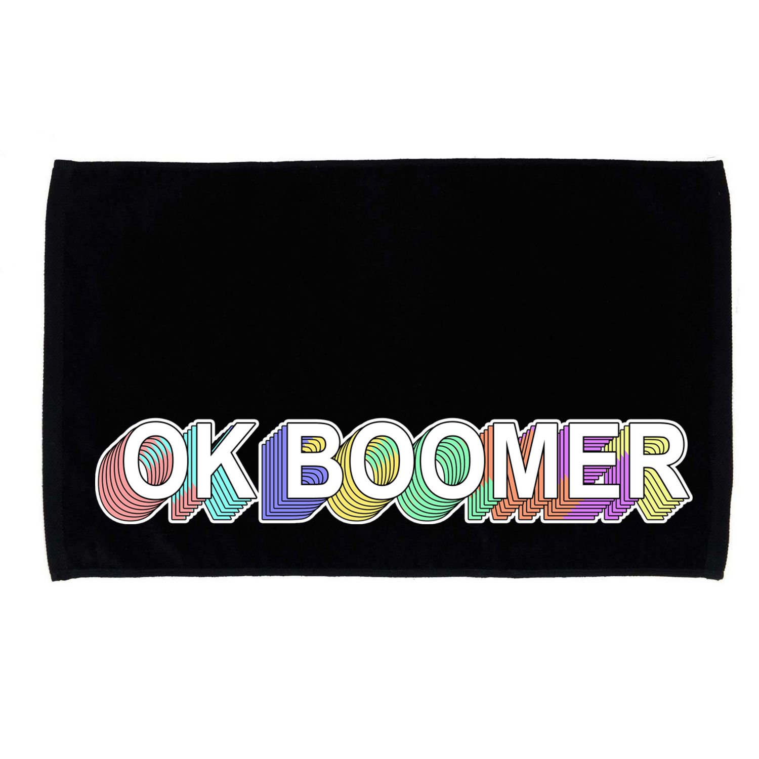 Ok Boomer Retro 80's Colors Microfiber Hand Towel