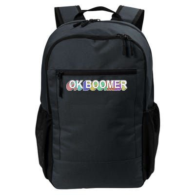 Ok Boomer Retro 80's Colors Daily Commute Backpack