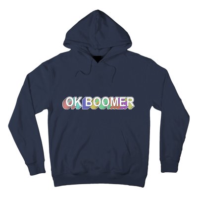 Ok Boomer Retro 80's Colors Hoodie